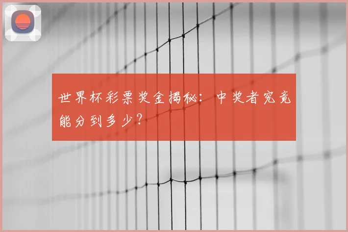 世界杯彩票奖金揭秘:中奖者究竟能分到多少?