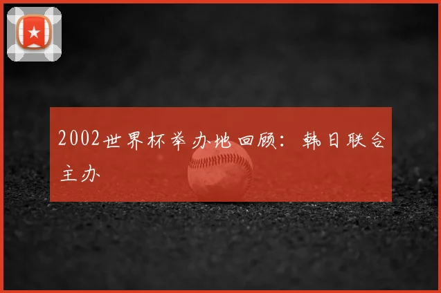 2002世界杯举办地回顾：韩日联合主办